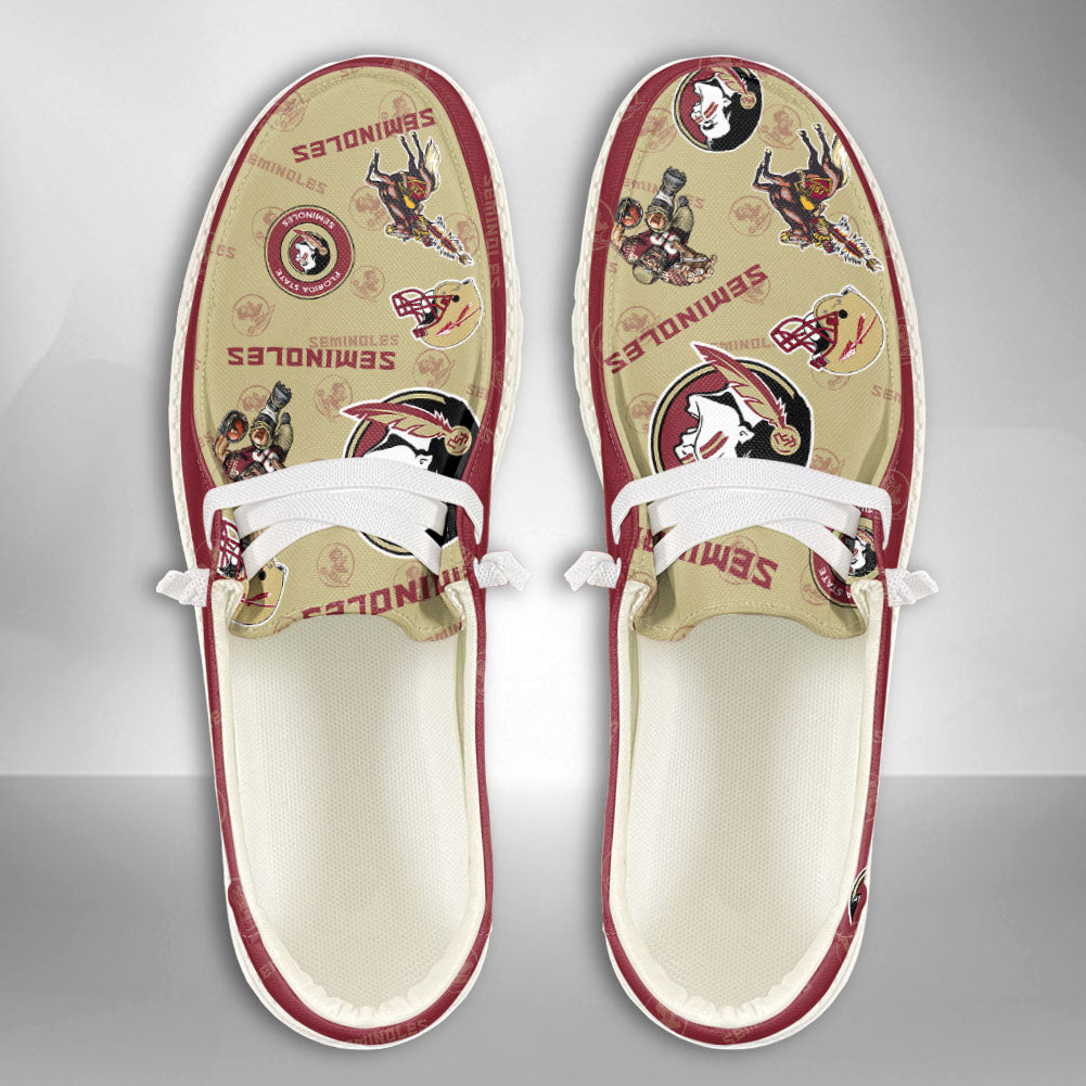 NCAA Florida State Seminoles Custom Name Hey Dude Shoes 01