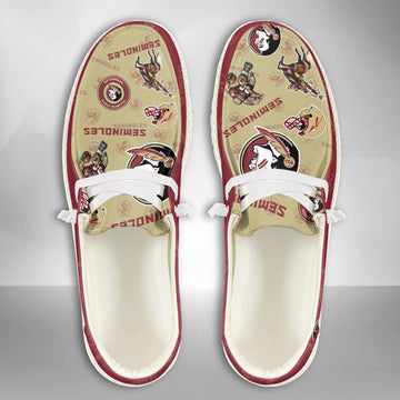 NCAA Florida State Seminoles Custom Name Hey Dude Shoes 01