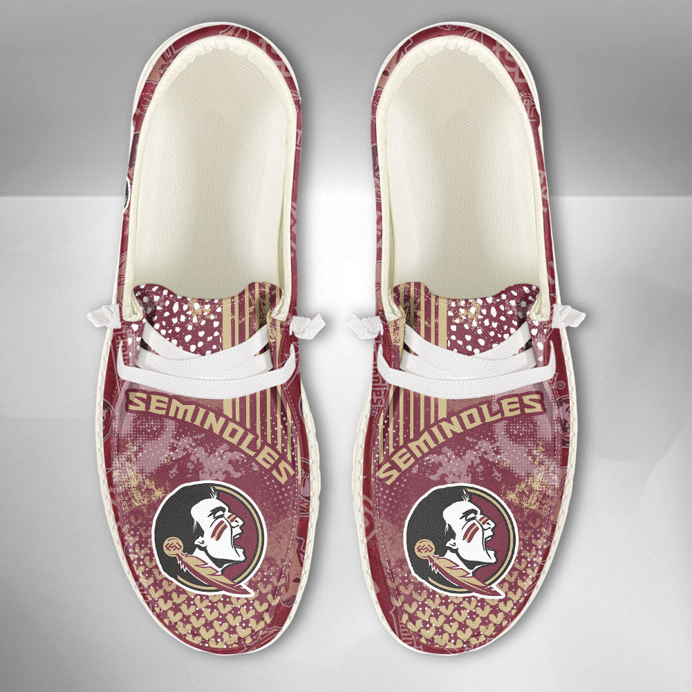 NCAA Florida State Seminoles Custom Name Hey Dude Shoes 03 M7