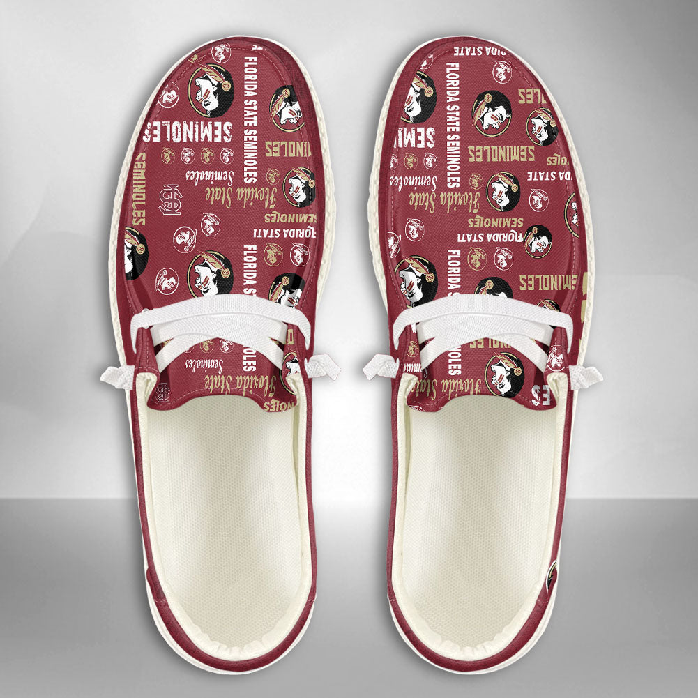NCAA Florida State Seminoles Custom Name Hey Dude Shoes 04 M12