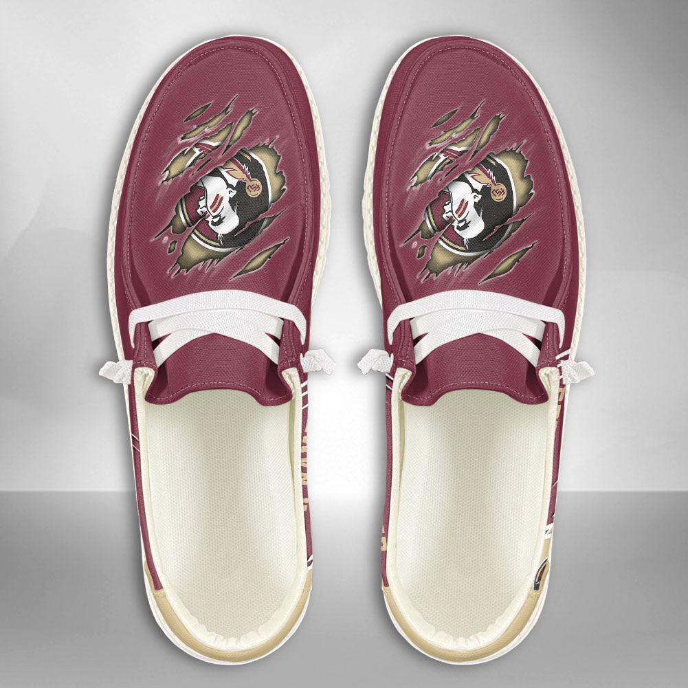 NCAA Florida State Seminoles Custom Name Hey Dude Shoes 06 M7