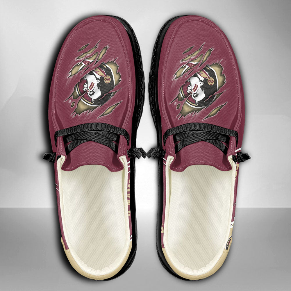 NCAA Florida State Seminoles Custom Name Hey Dude Shoes 06 M7