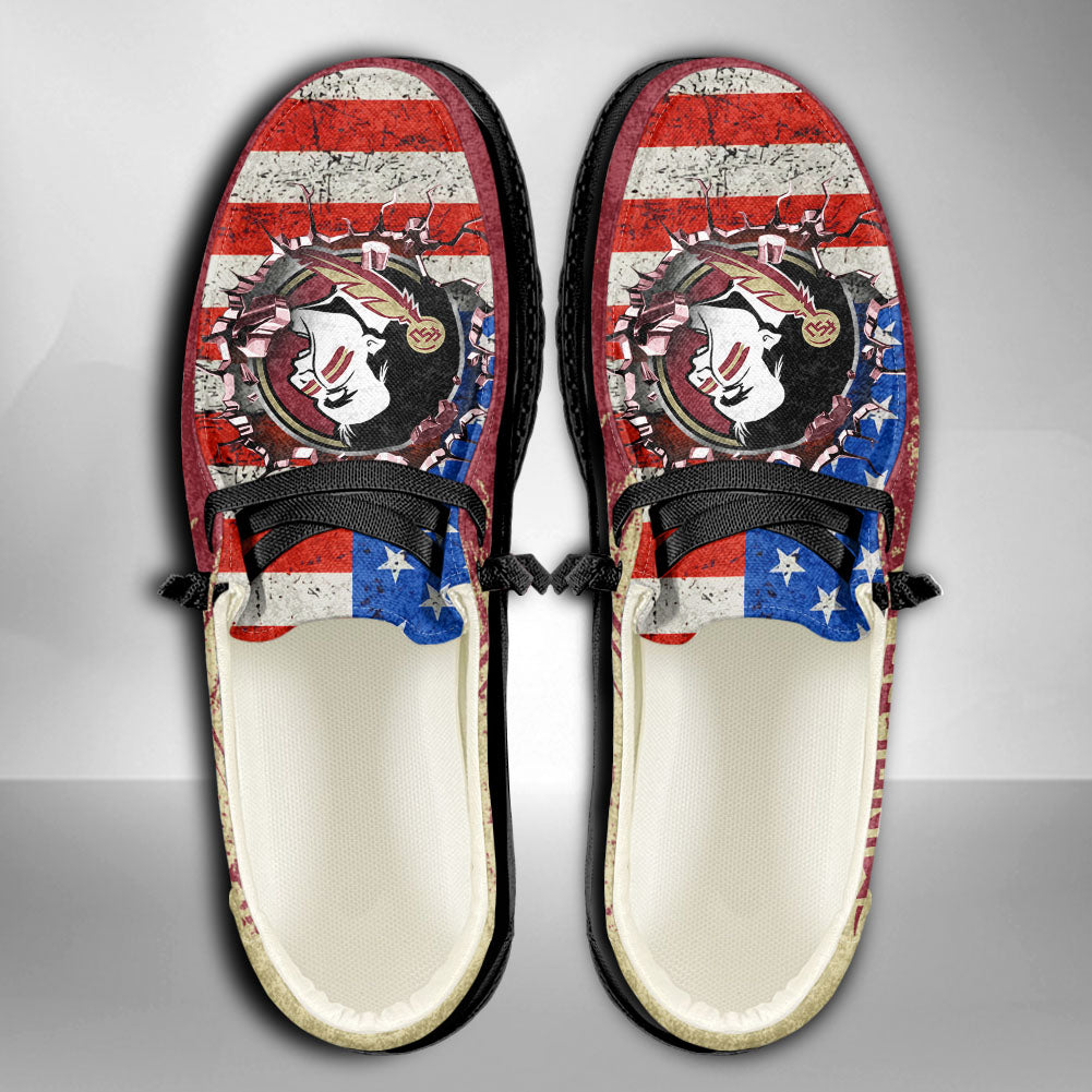NCAA Florida State Seminoles Custom Name Hey Dude Shoes 07 M79