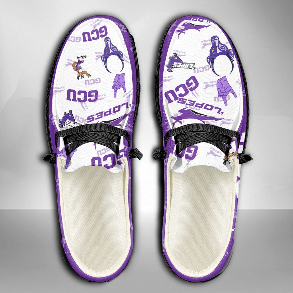 NCAA GCU Lopes Custom Name Hey Dude Shoes 01 M7