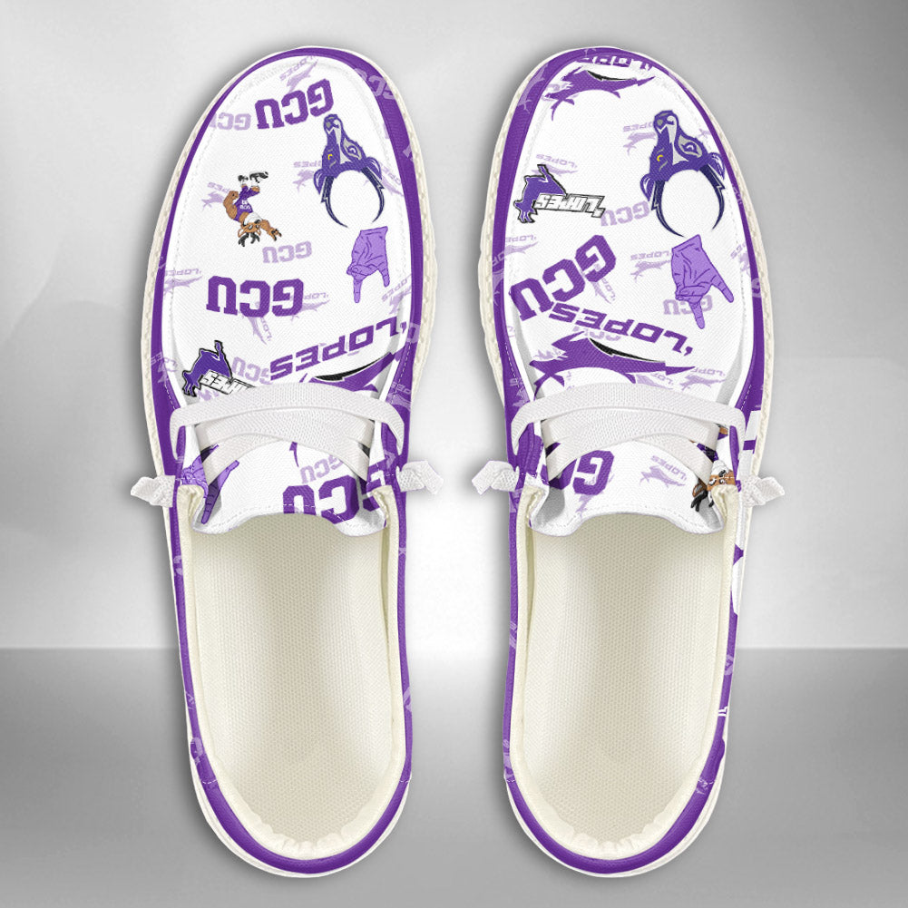 NCAA GCU Lopes Custom Name Hey Dude Shoes 01 M7