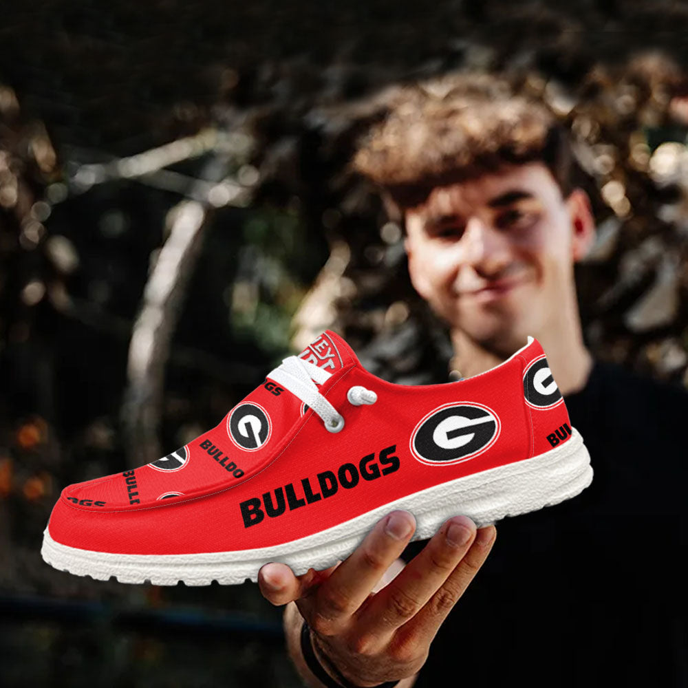 NCAA Georgia Bulldogs - Custom Name Hey Dude Shoes 02
