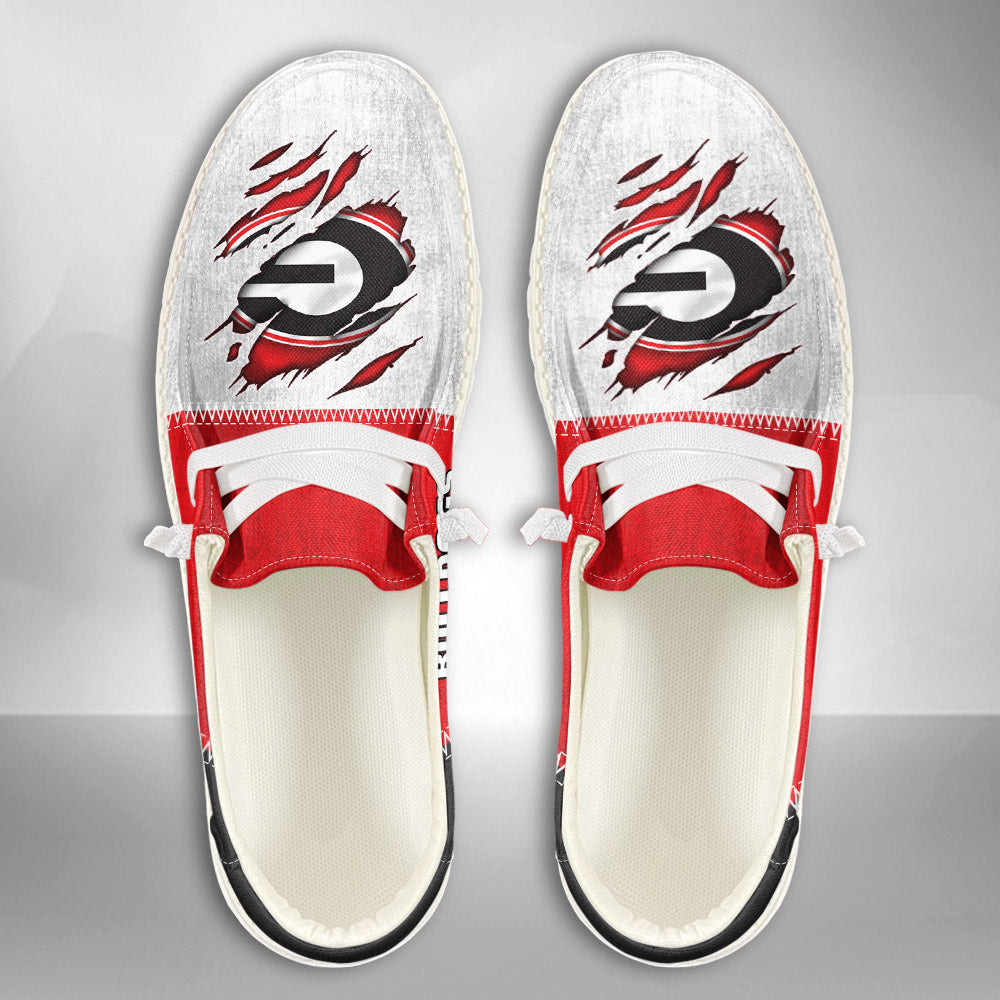 NCAA Georgia Bulldogs Custom Name Hey Dude Shoes 09 M79