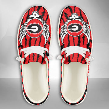 NCAA Georgia Bulldogs Custom Name Hey Dude Shoes 12 M79