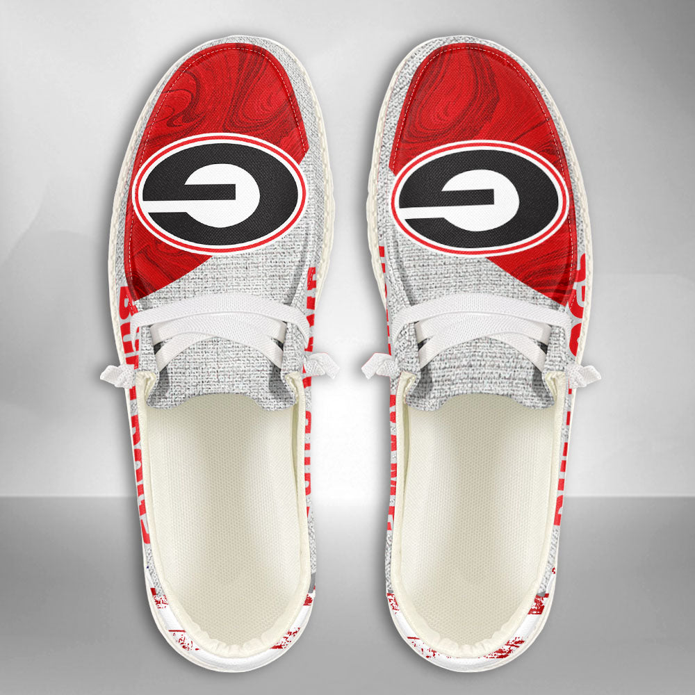 NCAA Georgia Bulldogs Custom Name Hey Dude Shoes 13 M79