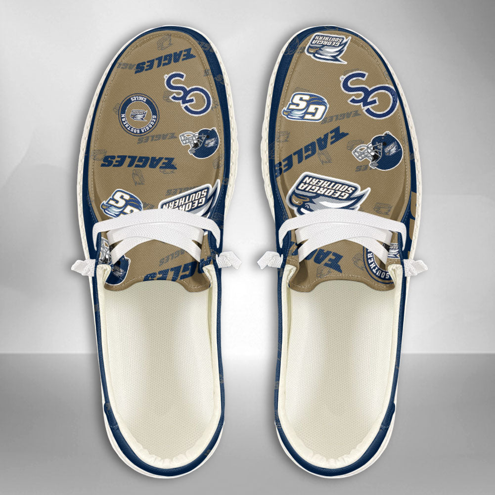 NCAA Georgia Southern Eagles Custom Name Hey Dude Shoes 04 M79
