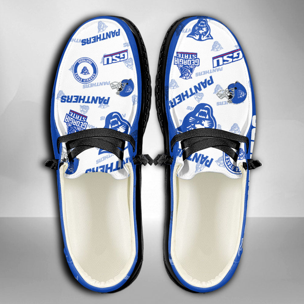 NCAA Georgia State Panthers Custom Name Hey Dude Shoes 01 M7