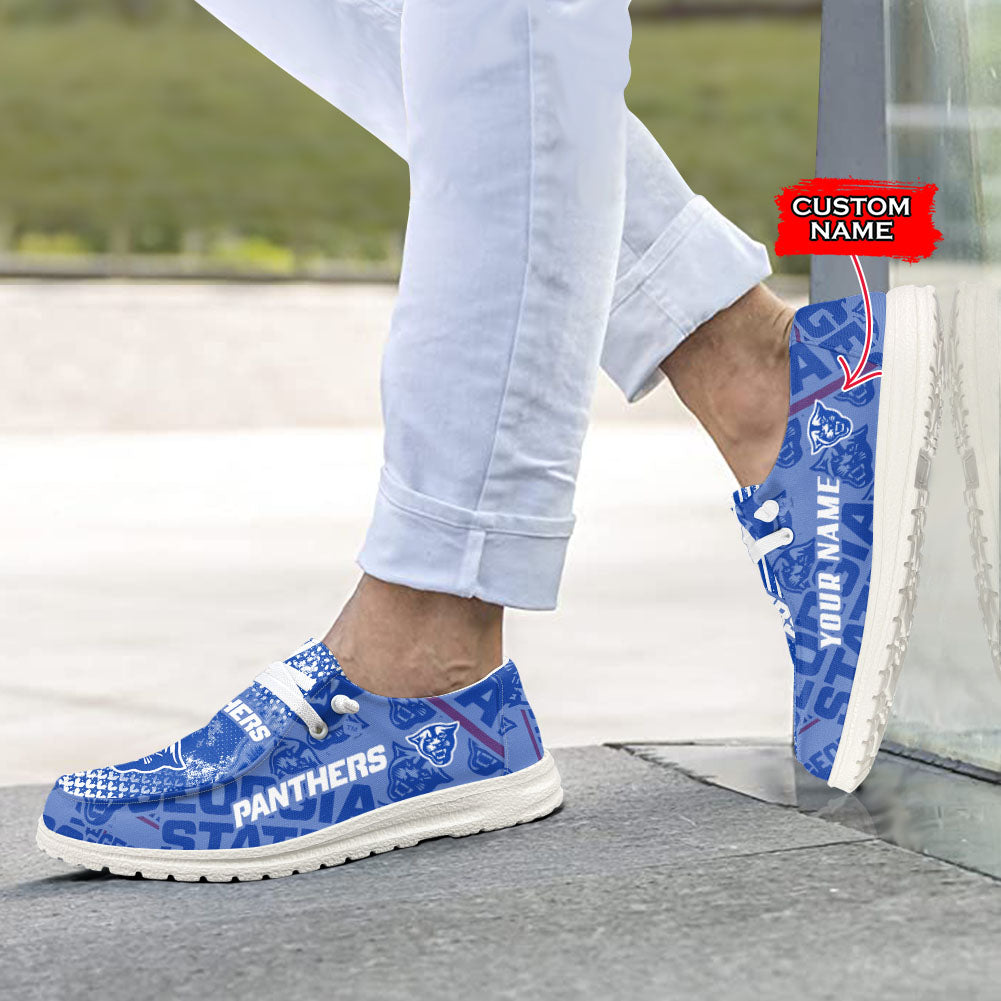 NCAA Georgia State Panthers Custom Name Hey Dude Shoes 03 M7