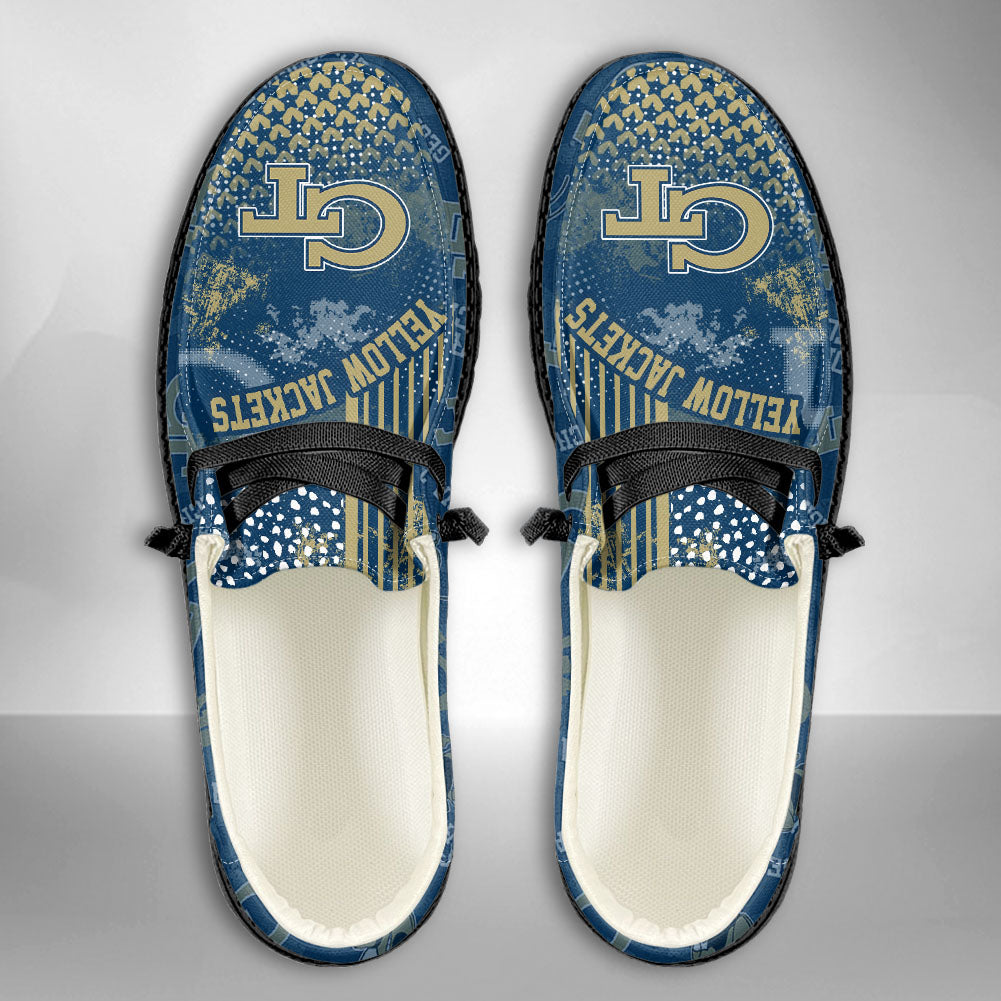 NCAA Georgia Tech Yellow Jackets Custom Name Hey Dude Shoes 03 M7