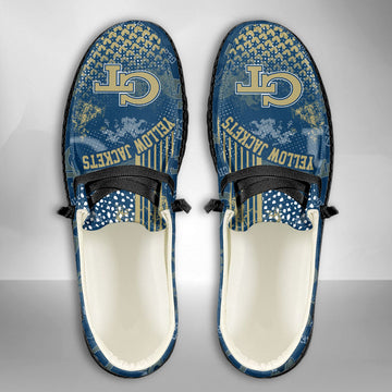 NCAA Georgia Tech Yellow Jackets Custom Name Hey Dude Shoes 03 M7