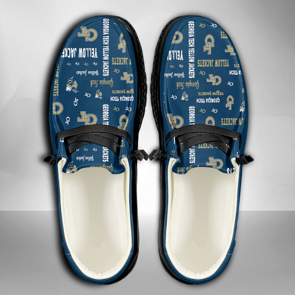 NCAA Georgia Tech Yellow Jackets Custom Name Hey Dude Shoes 04 M7
