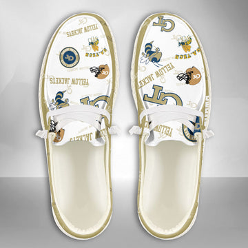 NCAA Georgia Tech Yellow Jackets Custom Name Hey Dude Shoes 04 M79