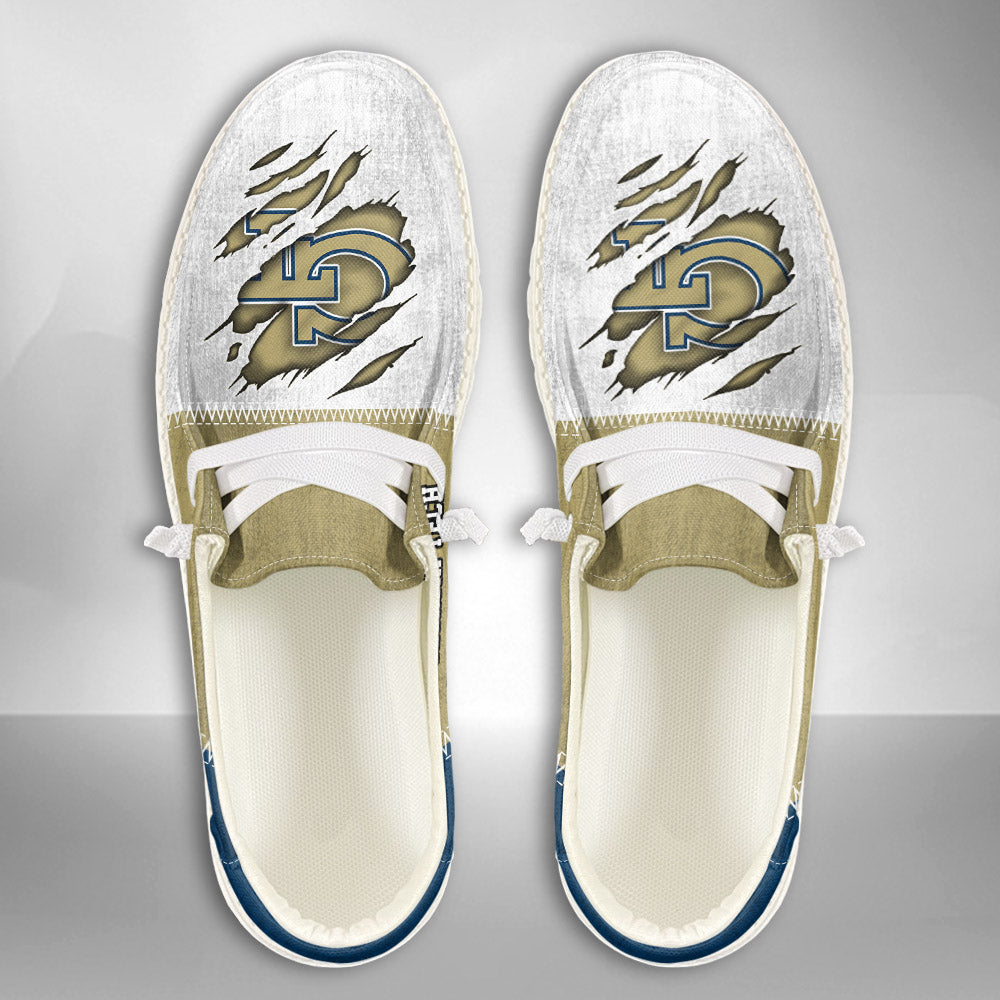 NCAA Georgia Tech Yellow Jackets Custom Name Hey Dude Shoes 09 M79
