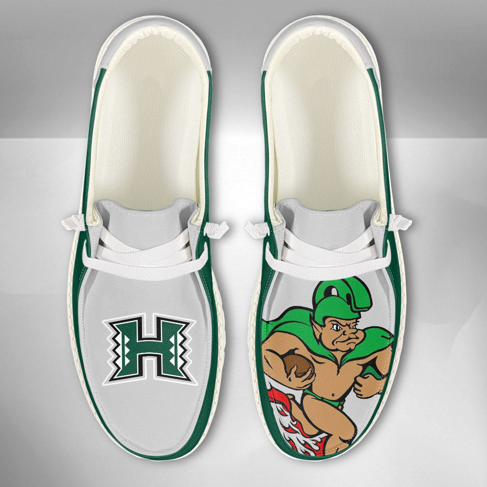 NCAA Hawaii Rainbow Warriors - Custom Name Hey Dude Shoes 02