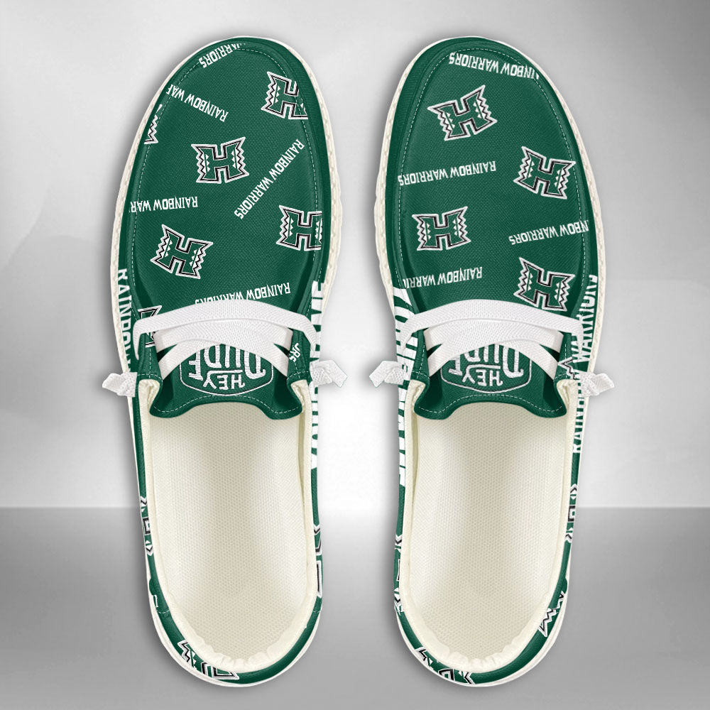 NCAA Hawaii Rainbow Warriors - Custom Name Hey Dude Shoes X03