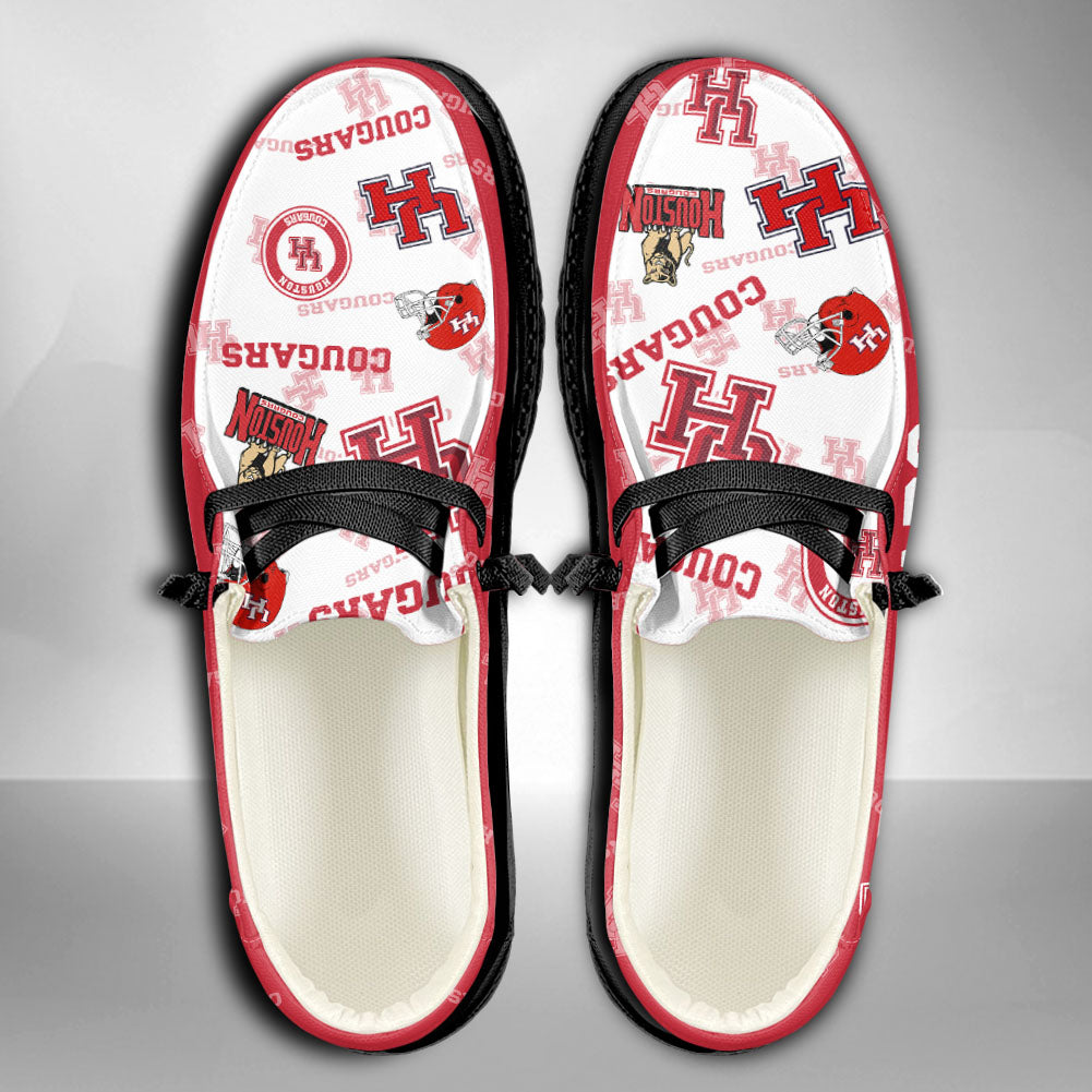 NCAA Houston Cougars Custom Name Hey Dude Shoes 02 M12