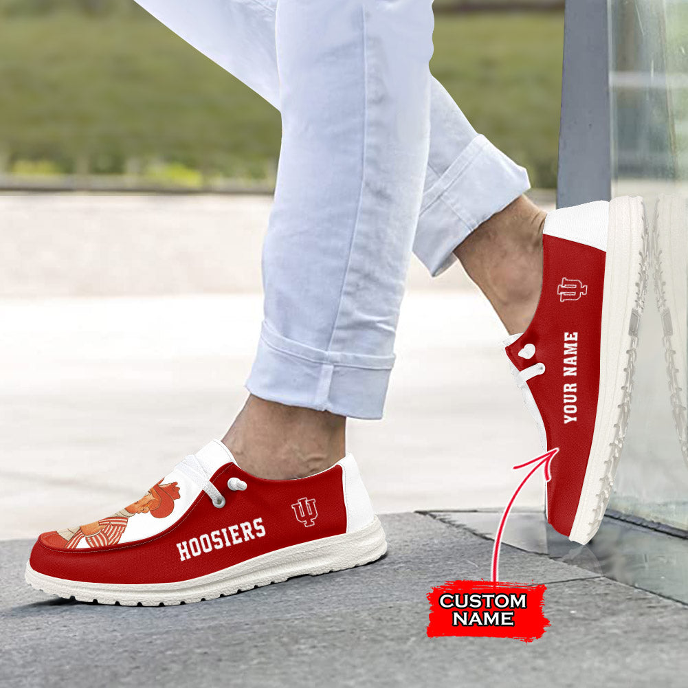 NCAA Indiana Hoosiers - Custom Name Hey Dude Shoes 02