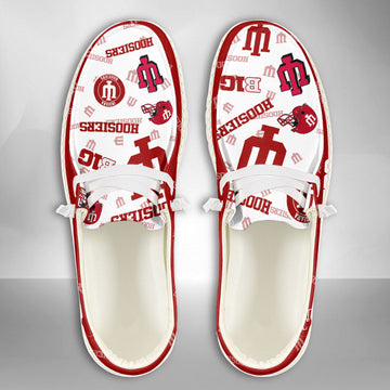 NCAA Indiana Hoosiers Custom Name Hey Dude Shoes 02 M12