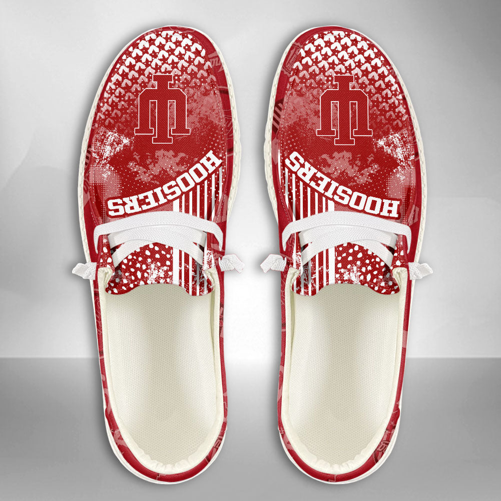 NCAA Indiana Hoosiers Custom Name Hey Dude Shoes 03 M7