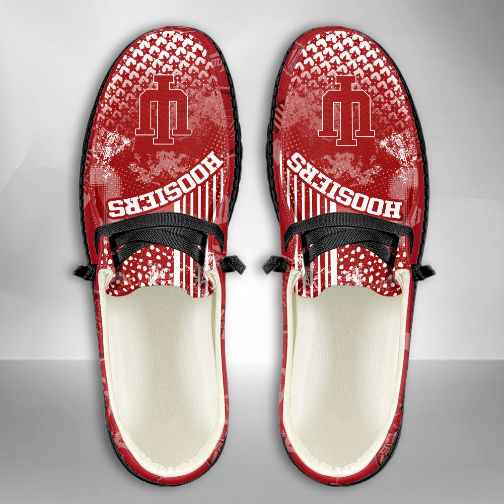 NCAA Indiana Hoosiers Custom Name Hey Dude Shoes 03 M7