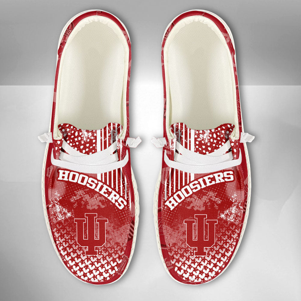 NCAA Indiana Hoosiers Custom Name Hey Dude Shoes 03 M7