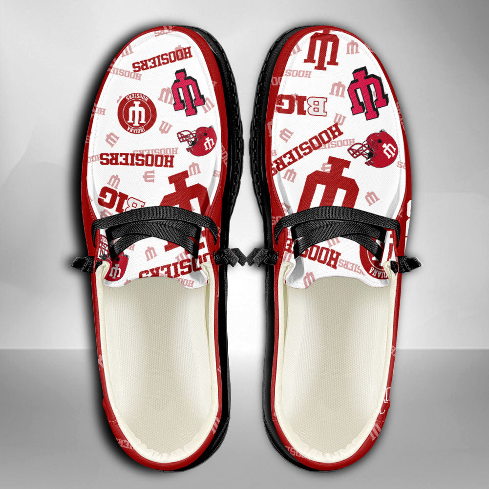 NCAA Indiana Hoosiers Custom Name Hey Dude Shoes 04 M79