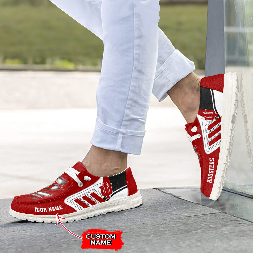 NCAA Indiana Hoosiers Custom Name Hey Dude Shoes 07 M7