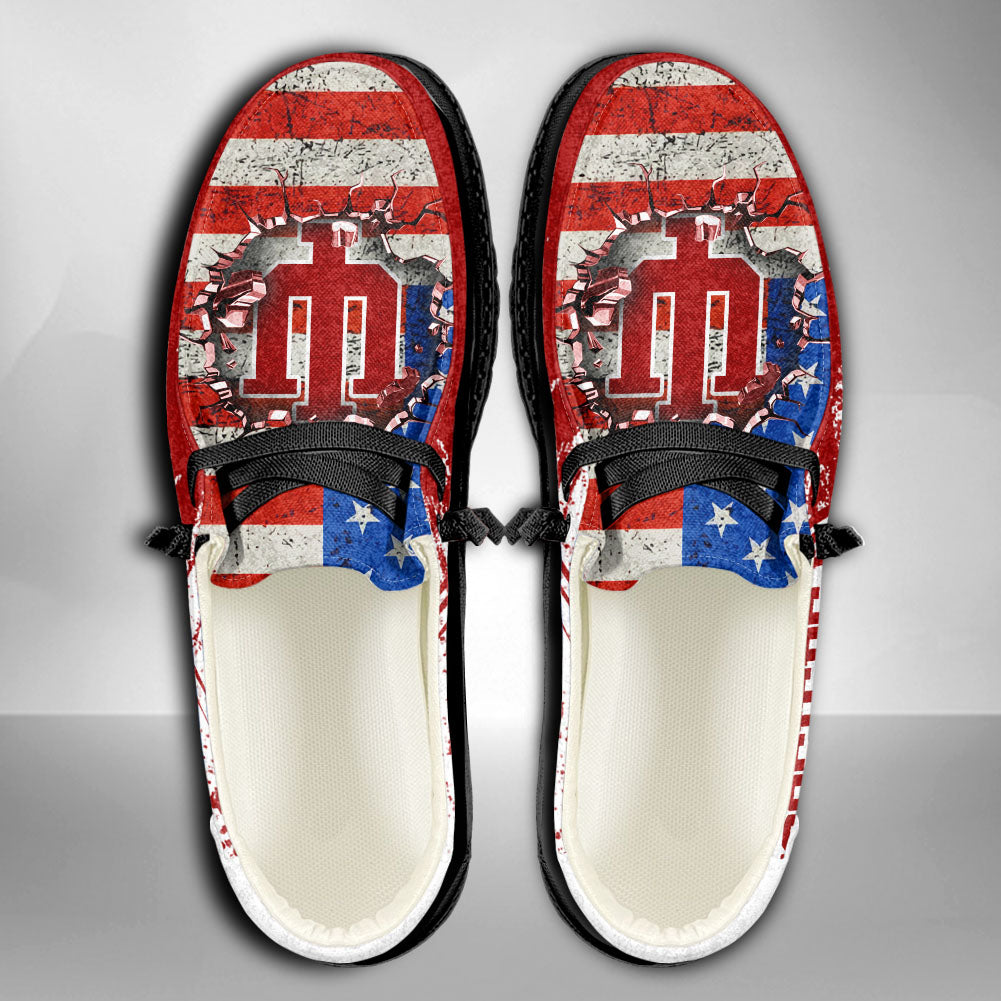 NCAA Indiana Hoosiers Custom Name Hey Dude Shoes 07 M79