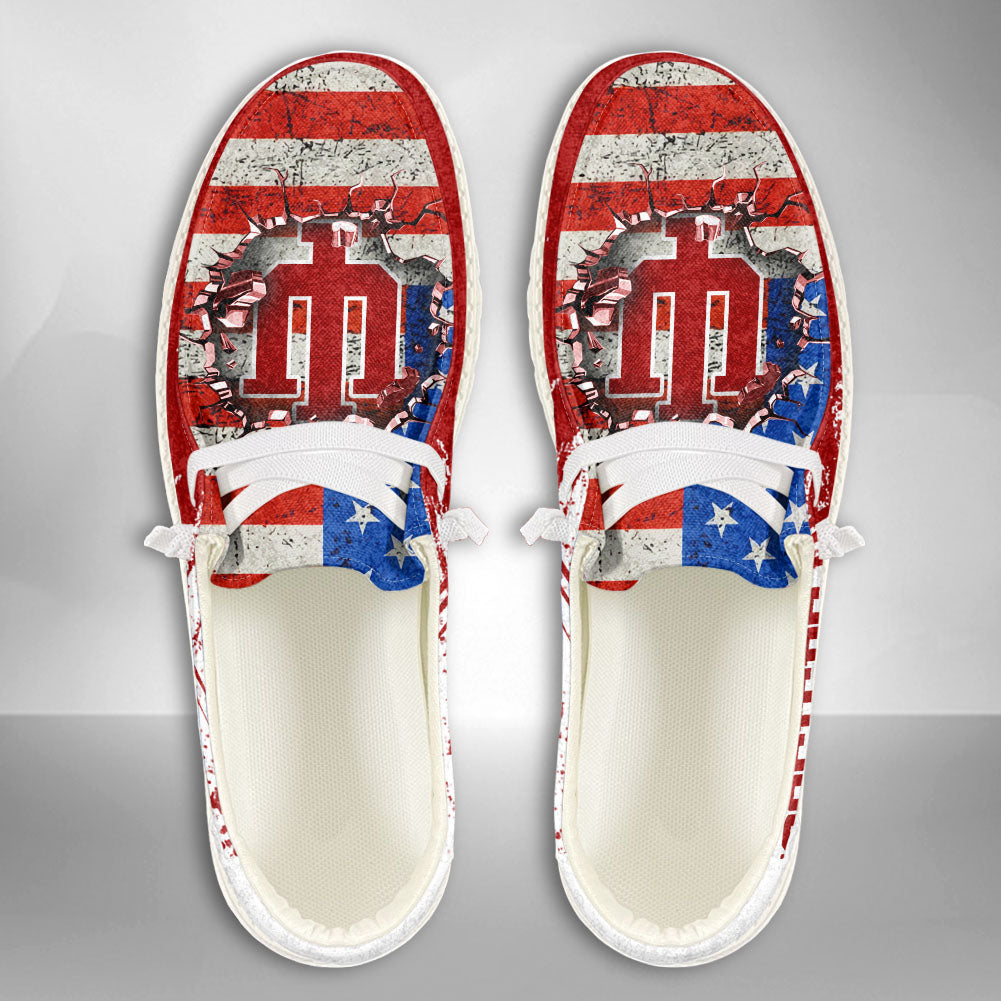 NCAA Indiana Hoosiers Custom Name Hey Dude Shoes 07 M79