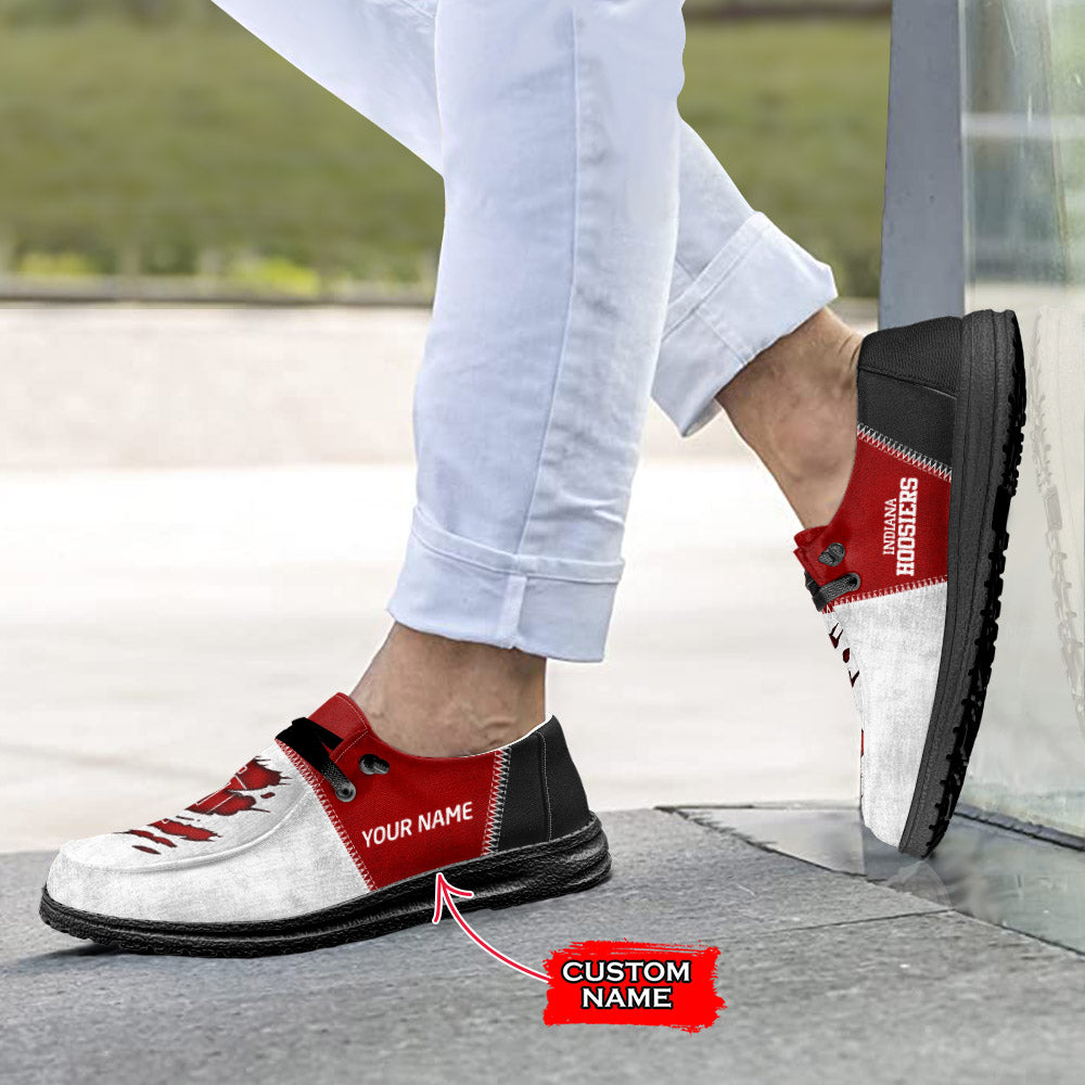 NCAA Indiana Hoosiers Custom Name Hey Dude Shoes 09 M79