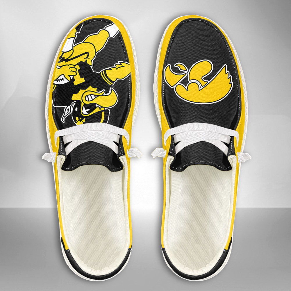 NCAA Iowa Hawkeyes - Custom Name Hey Dude Shoes 02