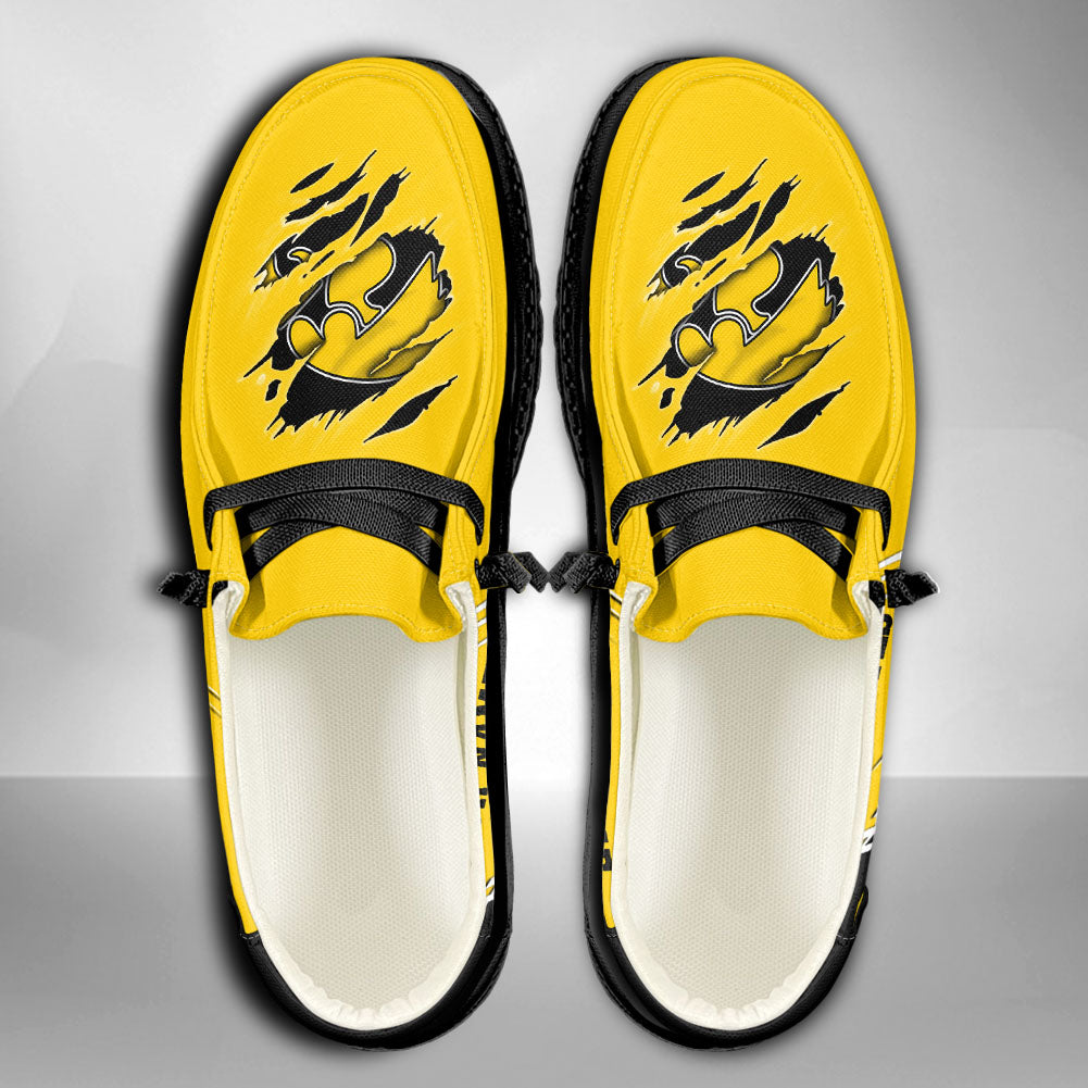 NCAA Iowa Hawkeyes Custom Name Hey Dude Shoes 06 M7