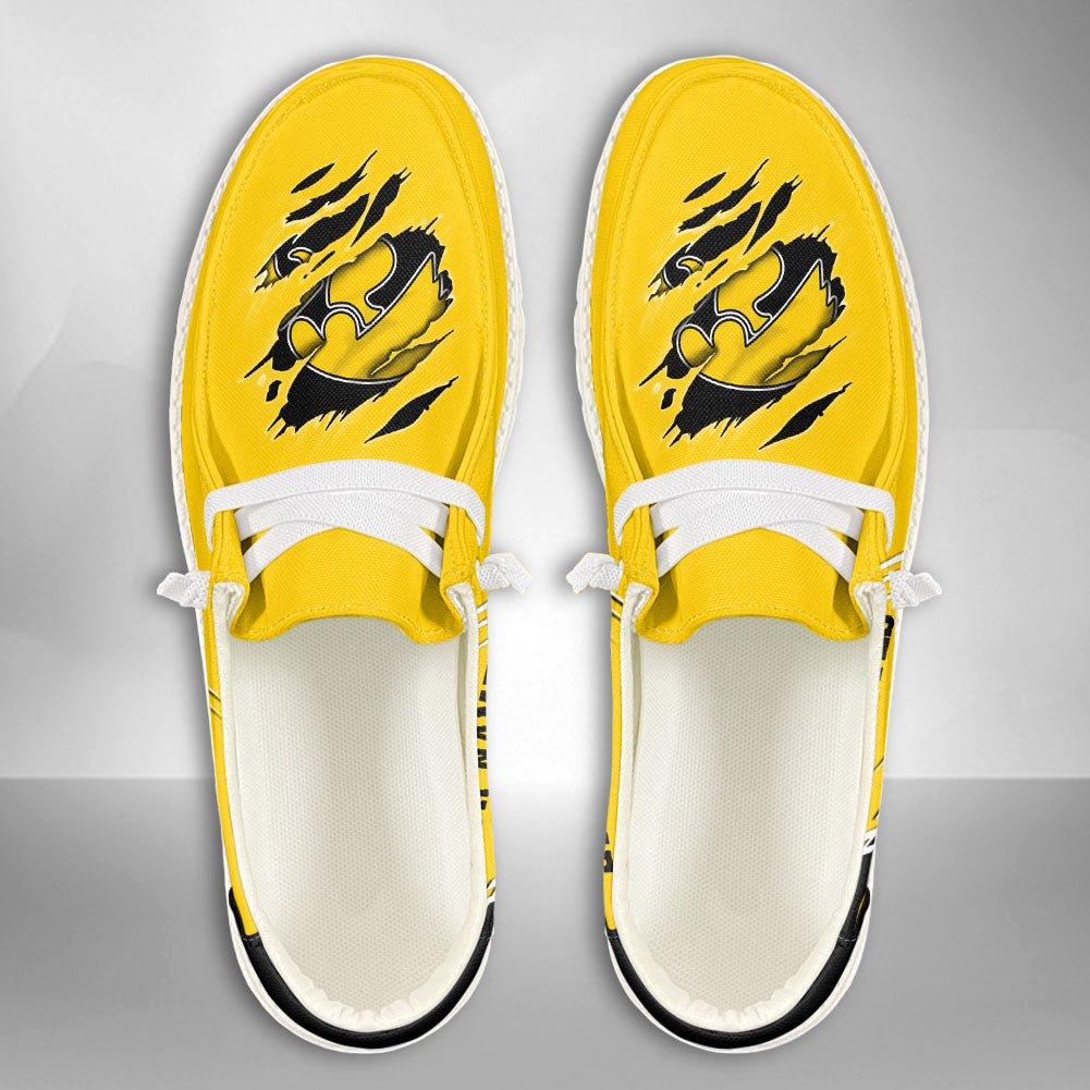 NCAA Iowa Hawkeyes Custom Name Hey Dude Shoes 06