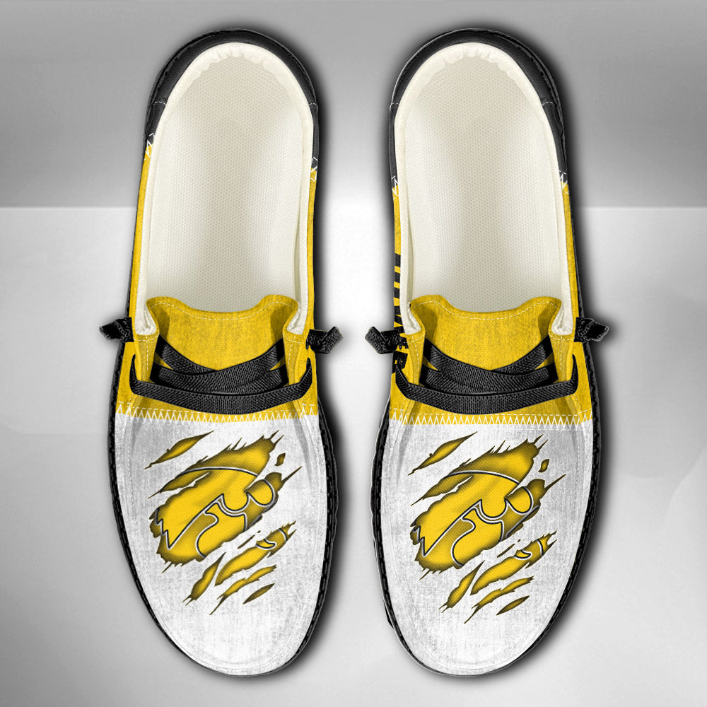 NCAA Iowa Hawkeyes Custom Name Hey Dude Shoes 09 M79