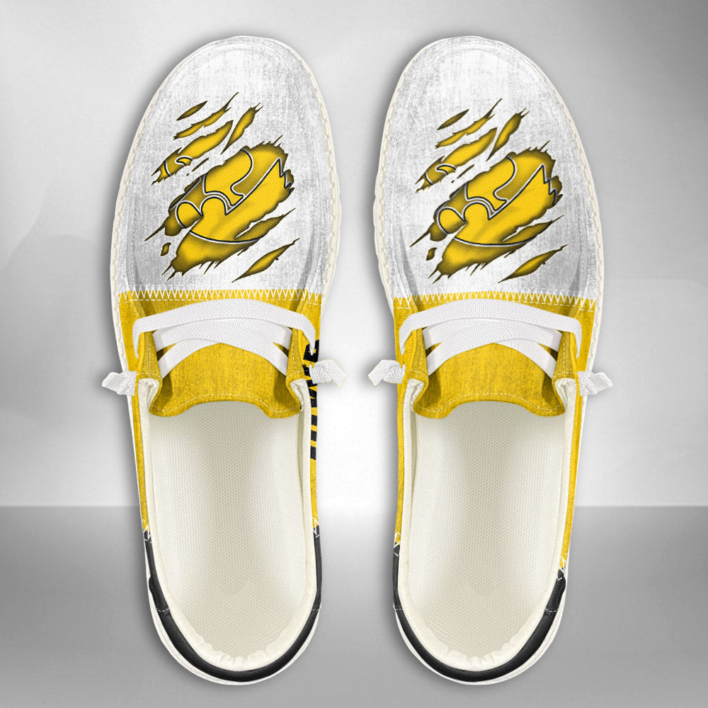 NCAA Iowa Hawkeyes Custom Name Hey Dude Shoes 09 M79