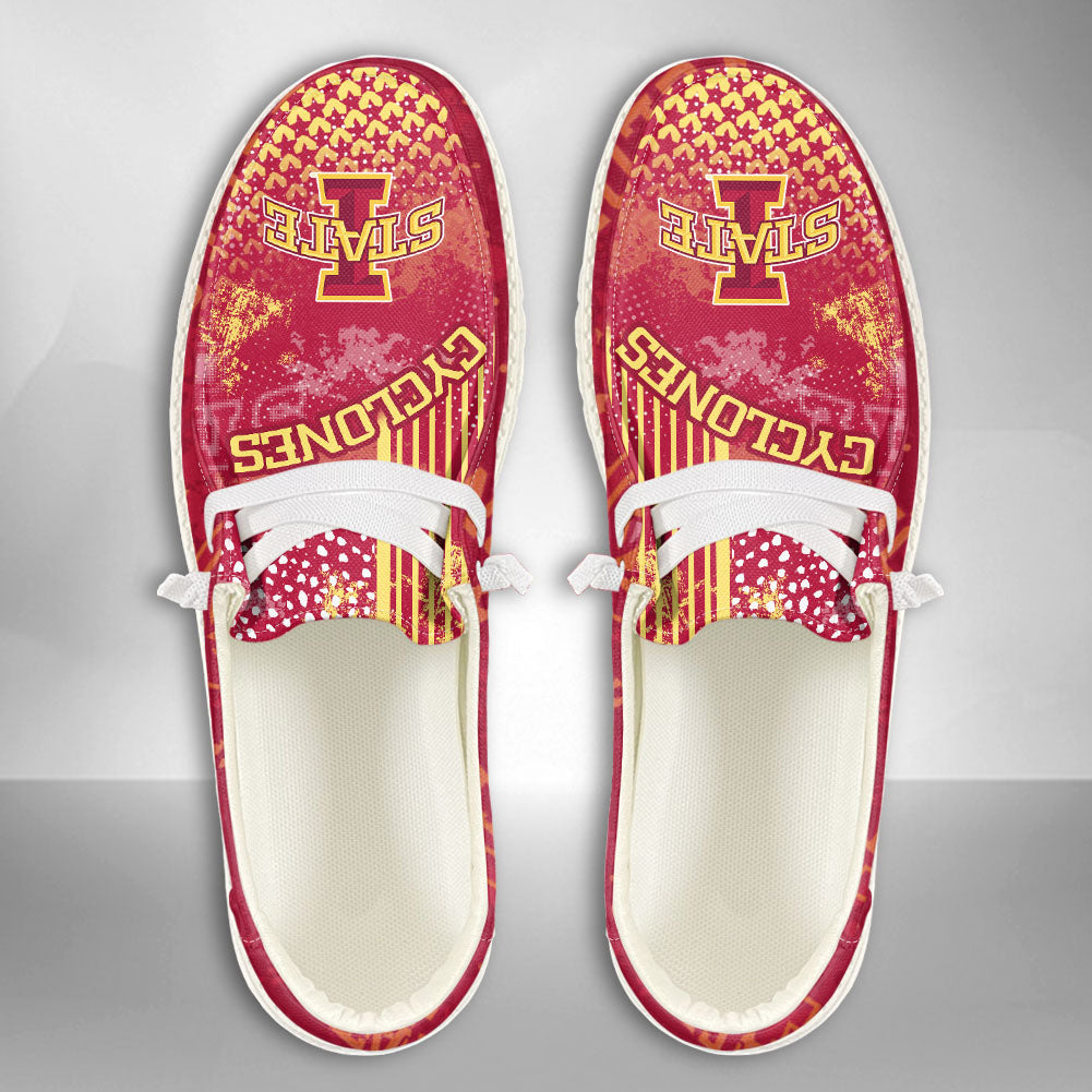 NCAA Iowa State Cyclones Custom Name Hey Dude Shoes 03 M7