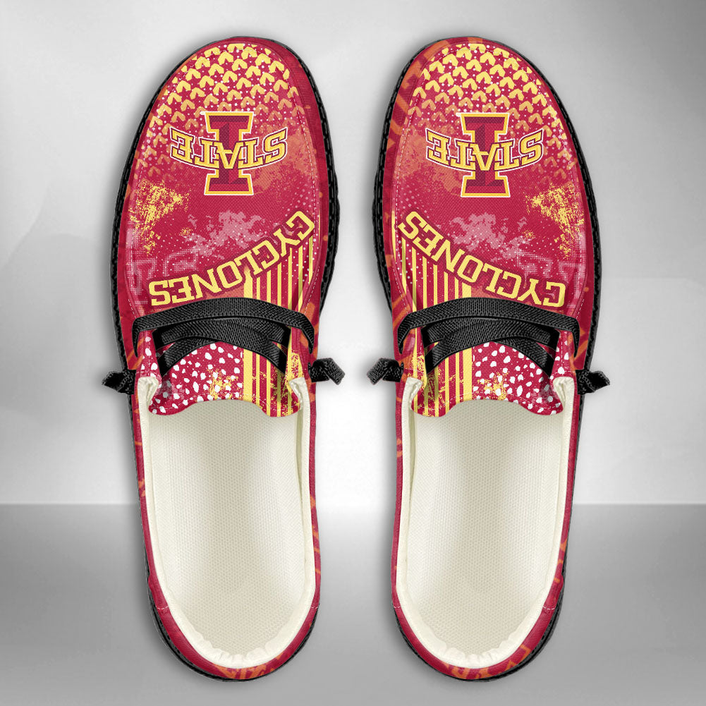 NCAA Iowa State Cyclones Custom Name Hey Dude Shoes 03 M7