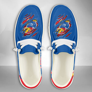 NCAA Kansas Jayhawks Custom Name Hey Dude Shoes 06 M7