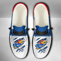 NCAA Kansas Jayhawks Custom Name Hey Dude Shoes 09 M79