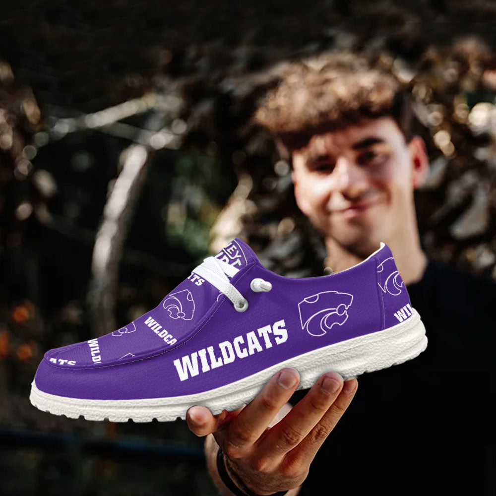 NCAA Kansas State Wildcats - Custom Name Hey Dude Shoes 02