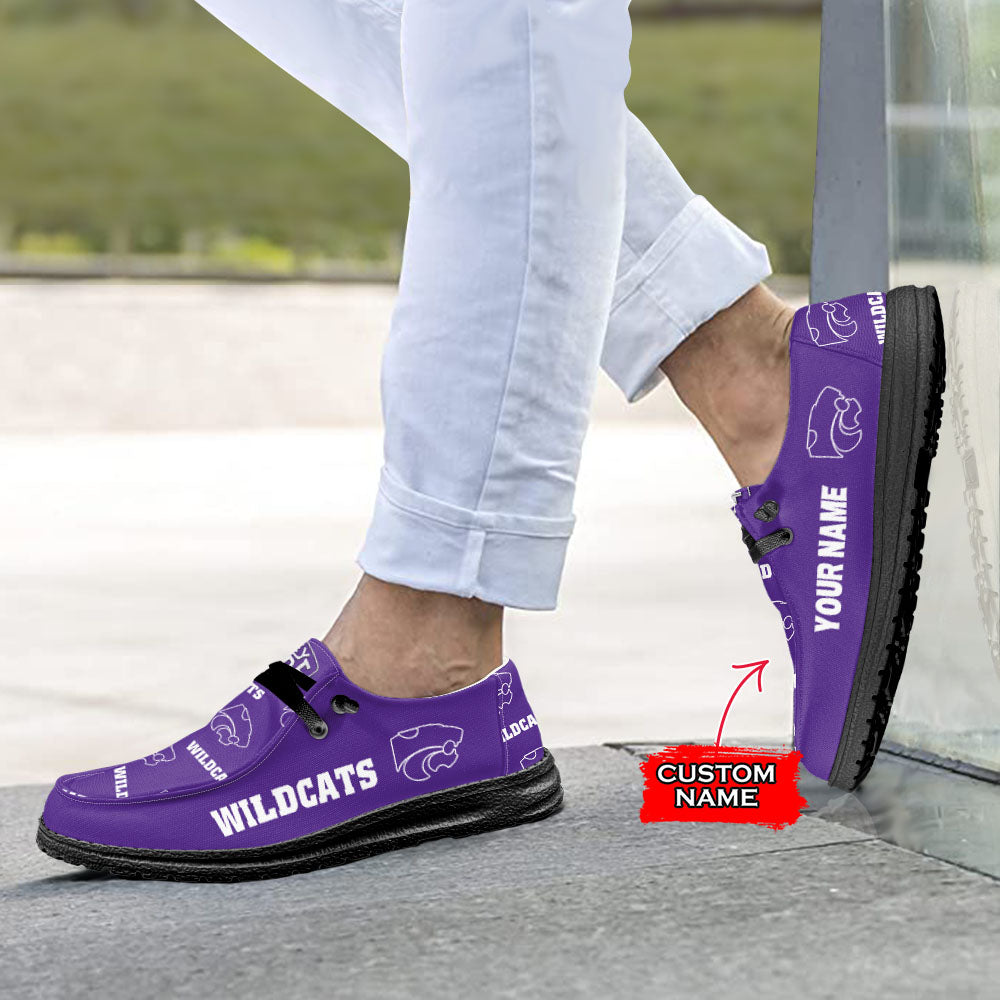 NCAA Kansas State Wildcats - Custom Name Hey Dude Shoes 02