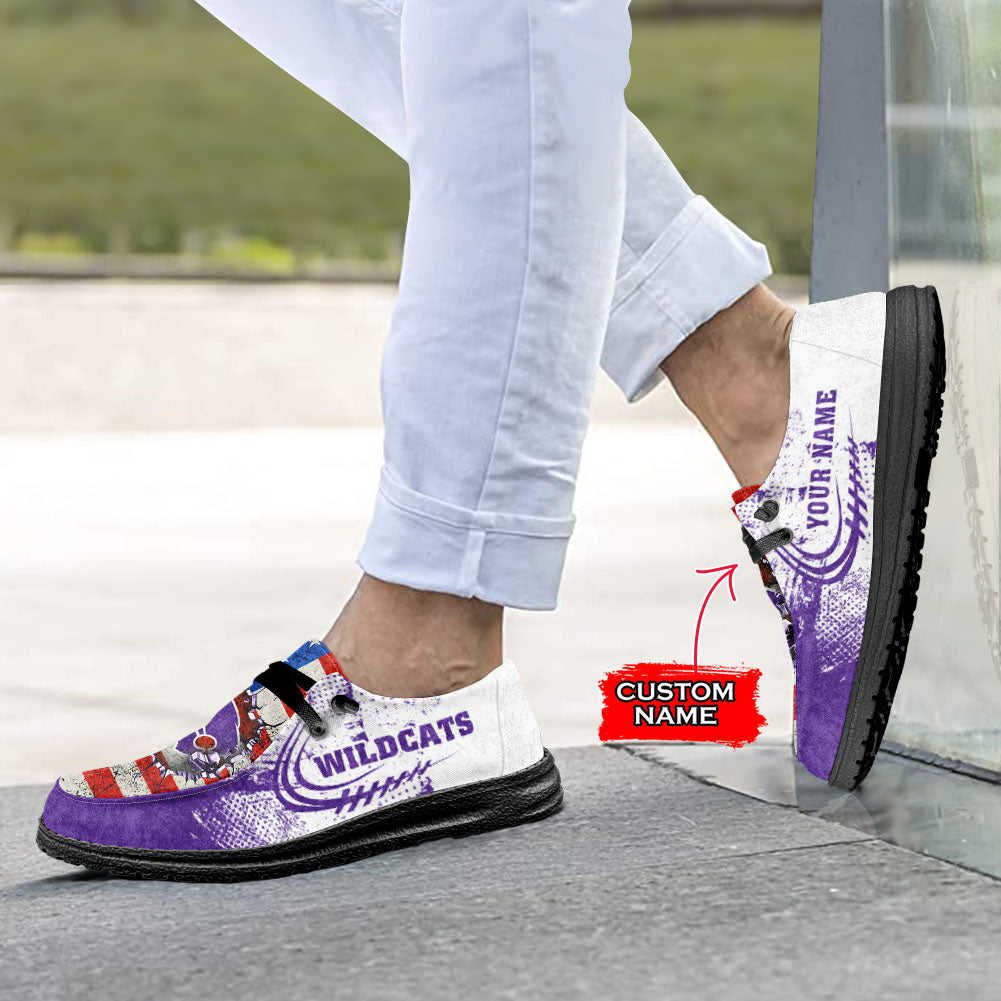 NCAA Kansas State Wildcats Custom Name Hey Dude Shoes 07 M79