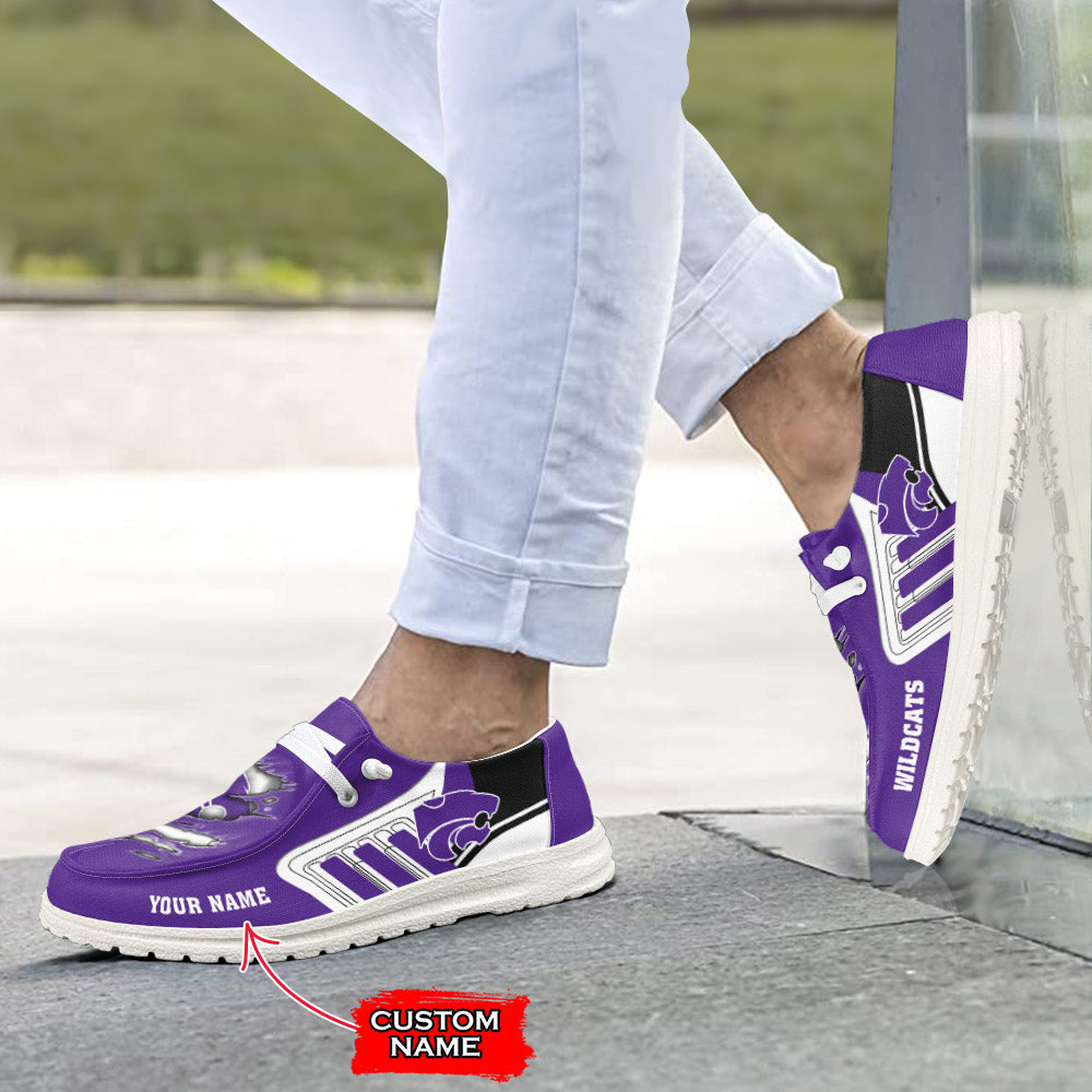 NCAA Kansas State Wildcats Custom Name Hey Dude Shoes 11 M79