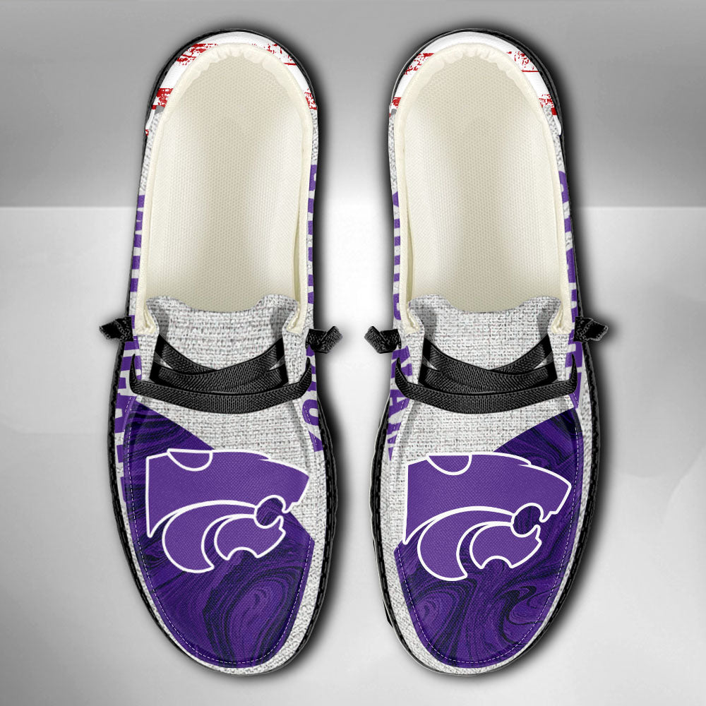 NCAA Kansas State Wildcats Custom Name Hey Dude Shoes 13 M79