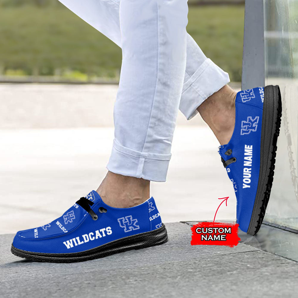 NCAA Kentucky Wildcats - Custom Name Hey Dude Shoes 02