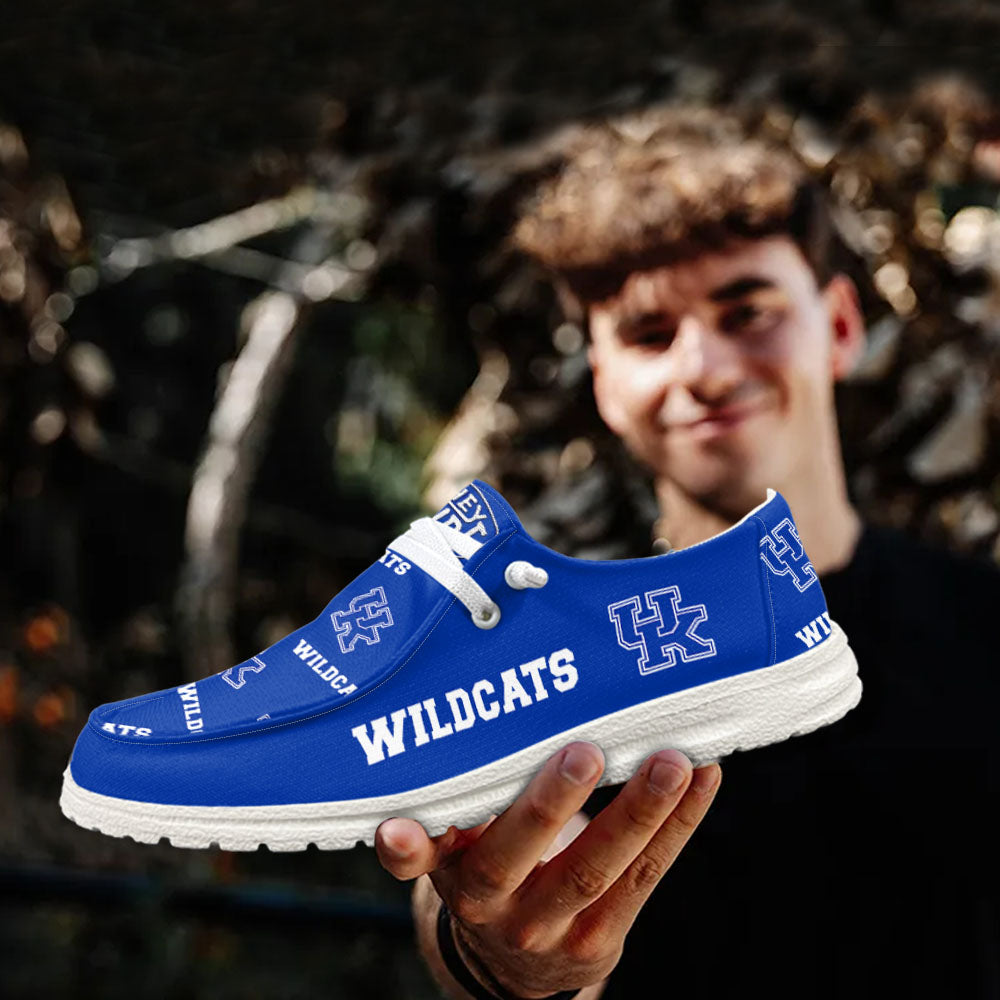 NCAA Kentucky Wildcats - Custom Name Hey Dude Shoes 02
